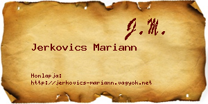 Jerkovics Mariann névjegykártya